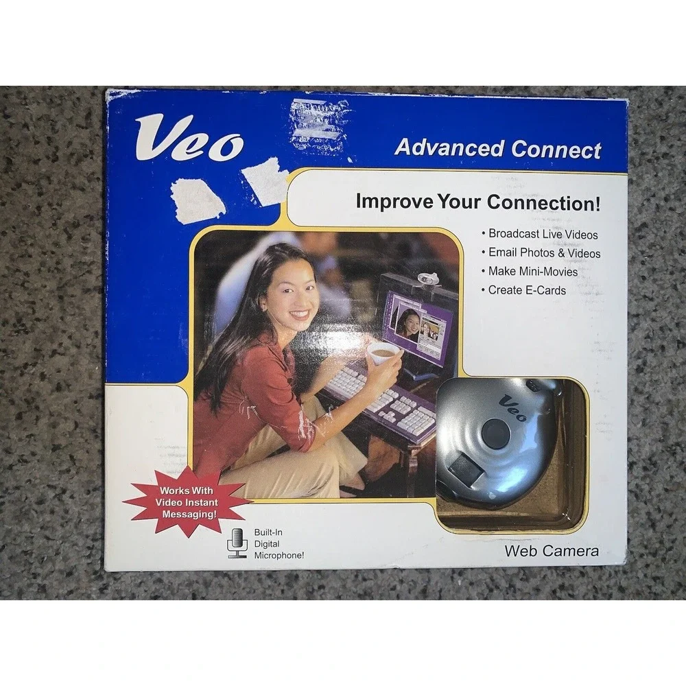 Vintage 1990's Veo Connect Web Camera-Webcam - New In Open Box -Easy Set Up